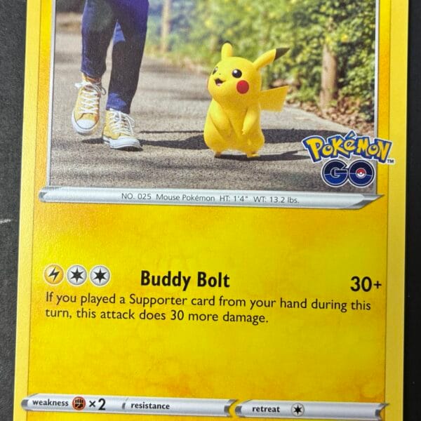 2022 - Pokemon - Pikachu Card - Pokemon Go Set No. 027/078